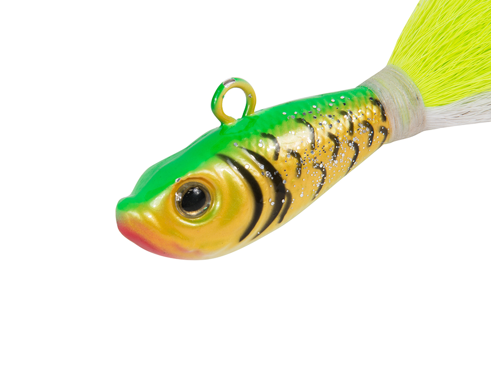 Artificial Lead Head Luminous Feather Hook Bucktail Jigs Fishing Hook