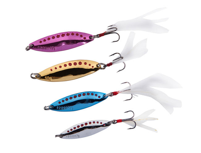 1PCS Blade Fishing Lures with Treble Hooks Metal Spoons