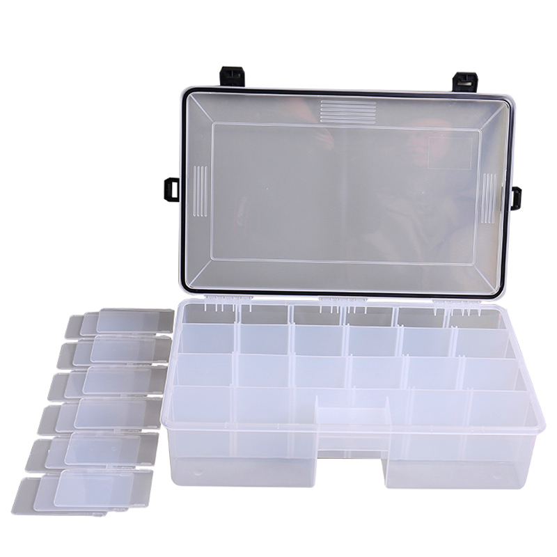 Waterproof Built-in Compartment Plastic Lid Fishing Tackle Box Plastic Storage Box