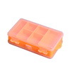 1PC Small Transparent & Orange PP Plastic box 15.5*9.5*4.5 cm